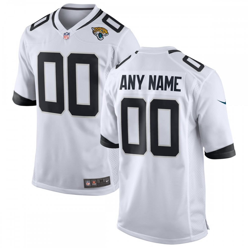 Jacksonville Jaguars Nike Custom Game Jersey - White-GridironStore